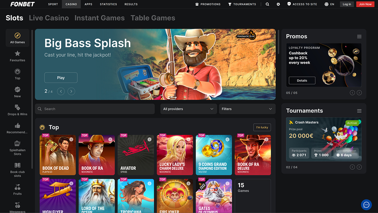 Fonbet Casino — Games by studio