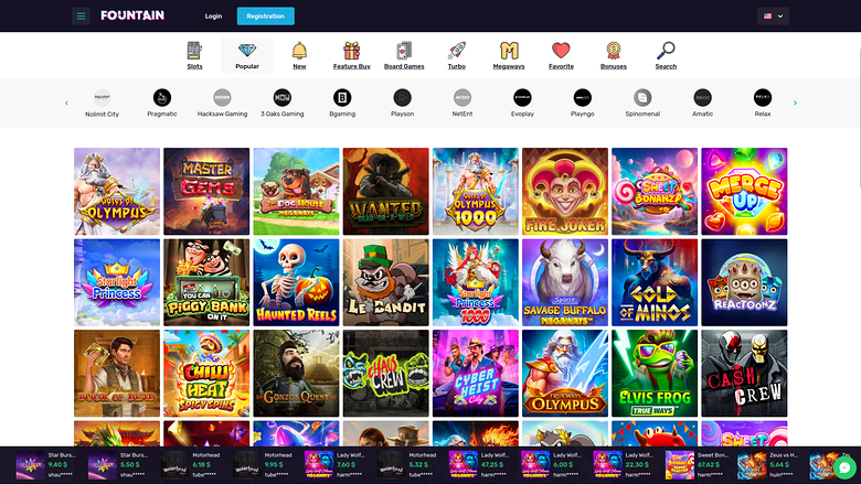 Fontan Casino — Games lobby