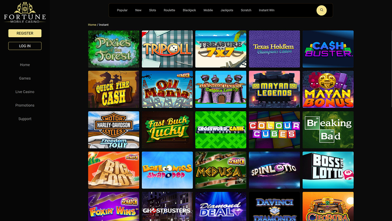 Fortune Mobile Casino — Instant win on mobile