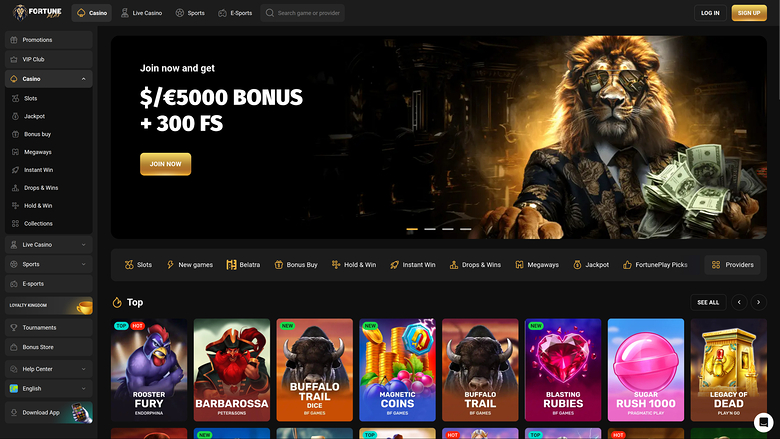 Fortune Play — Homepage