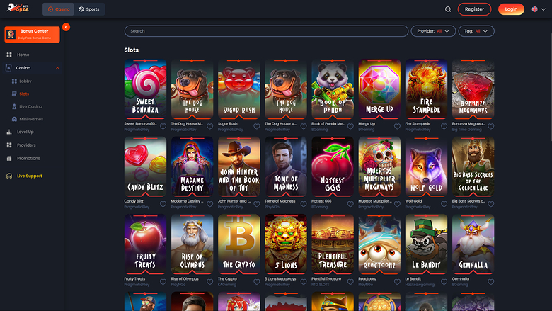 ForzaBet Casino — Games lobby