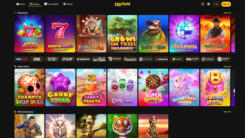 FoxyGold Casino — Games by studio