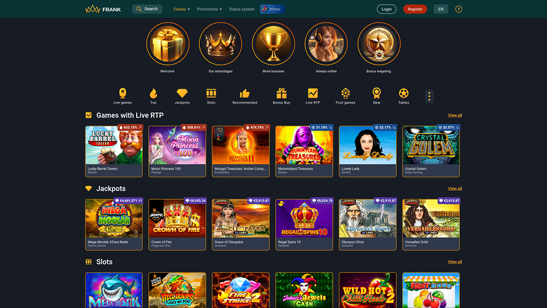 Frank Casino — Homepage