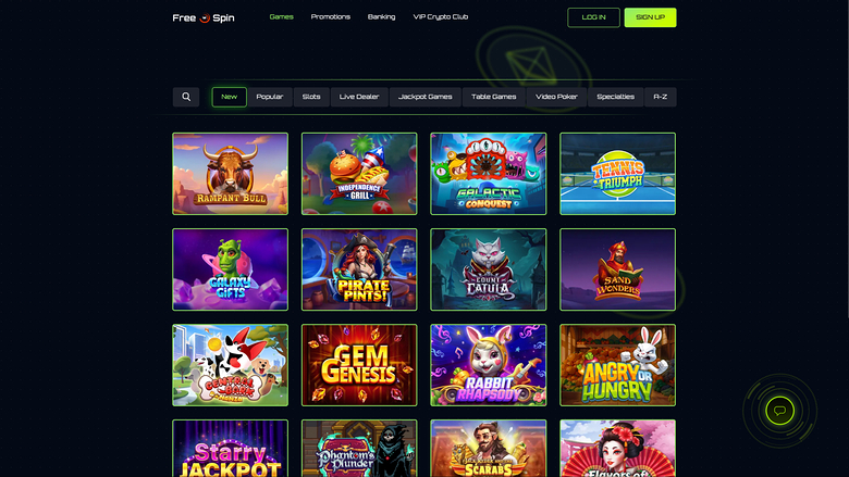 Free Spin Casino — Games lobby
