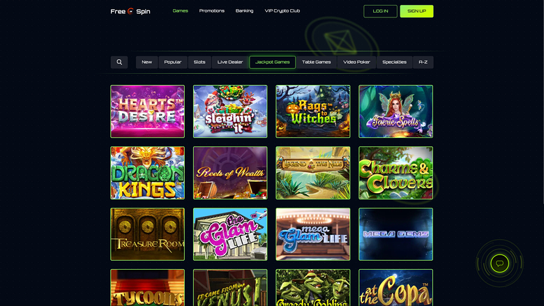 Free Spin Casino — Jackpot games