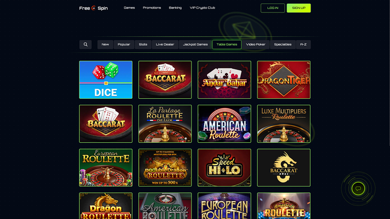 Free Spin Casino — Games lobby