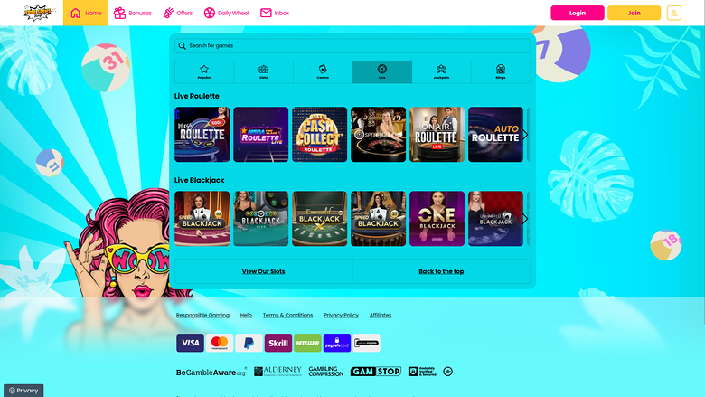 Free Spins Bingo — Live dealer lobby