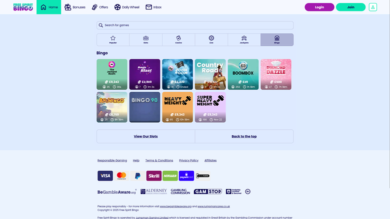 Free Spirit Bingo — Bingo