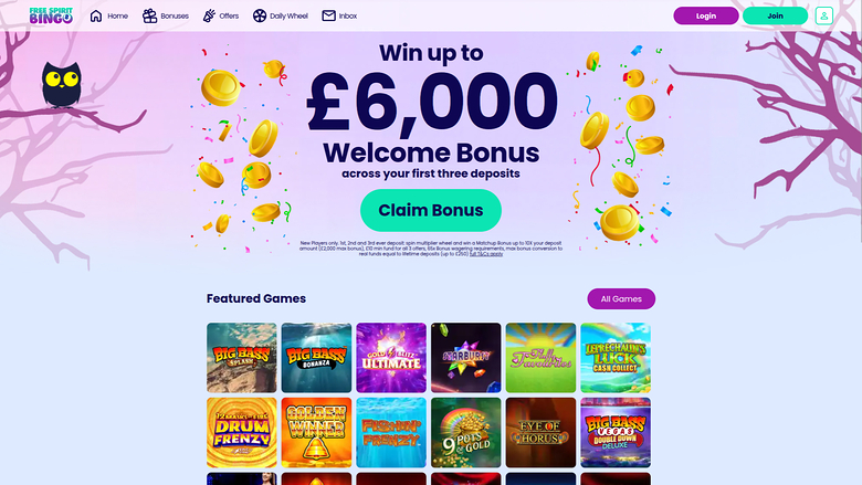 Free Spirit Bingo — Homepage