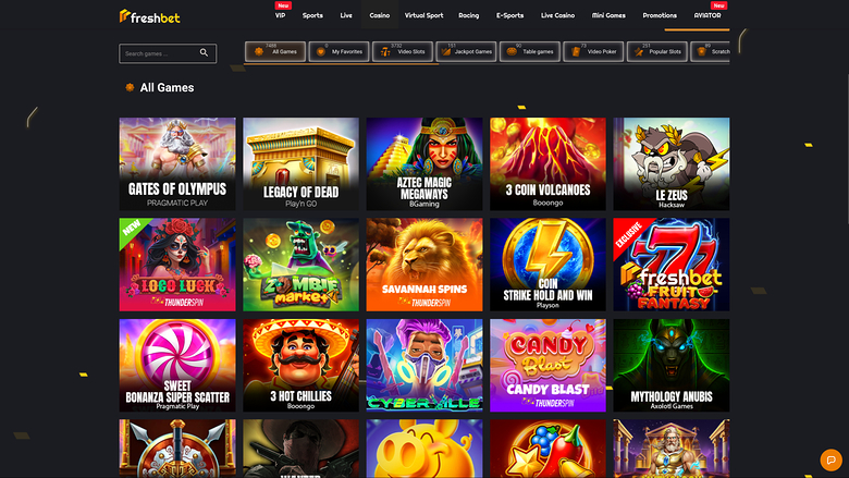 Fresh Bet Casino — Games lobby