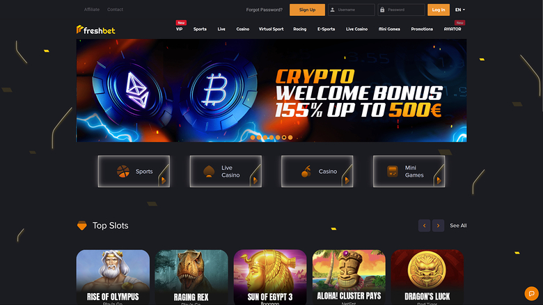 Fresh Bet Casino — Homepage
