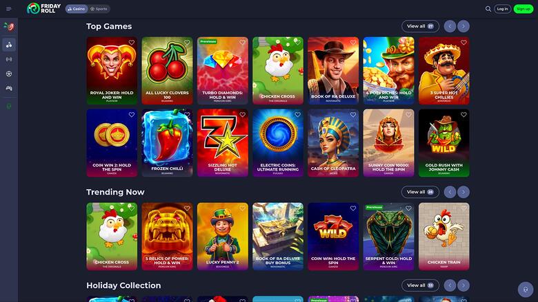 FridayRoll Casino — Games lobby