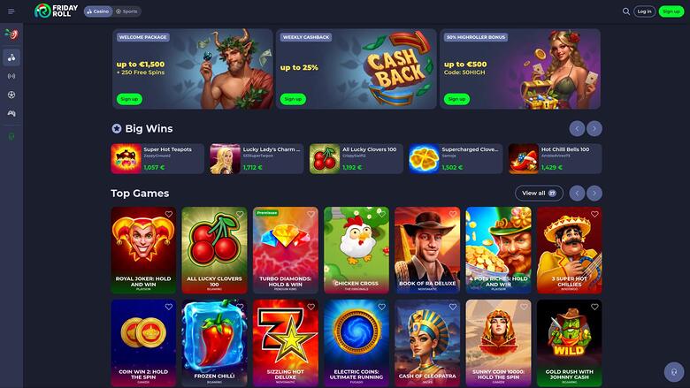 FridayRoll Casino — Homepage