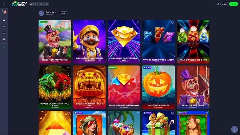 FridayRoll Casino — Jackpot games