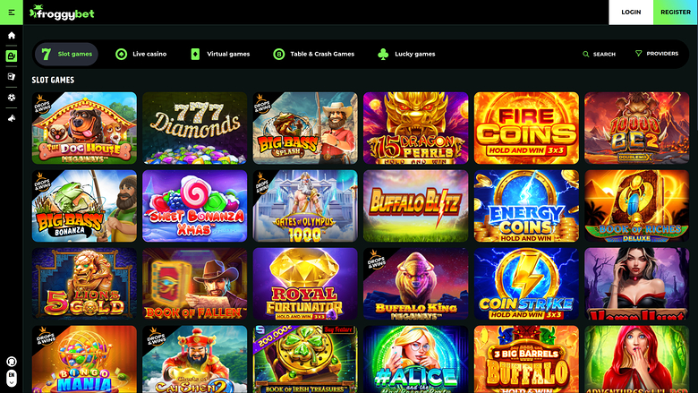 Froggybet Casino — Games lobby