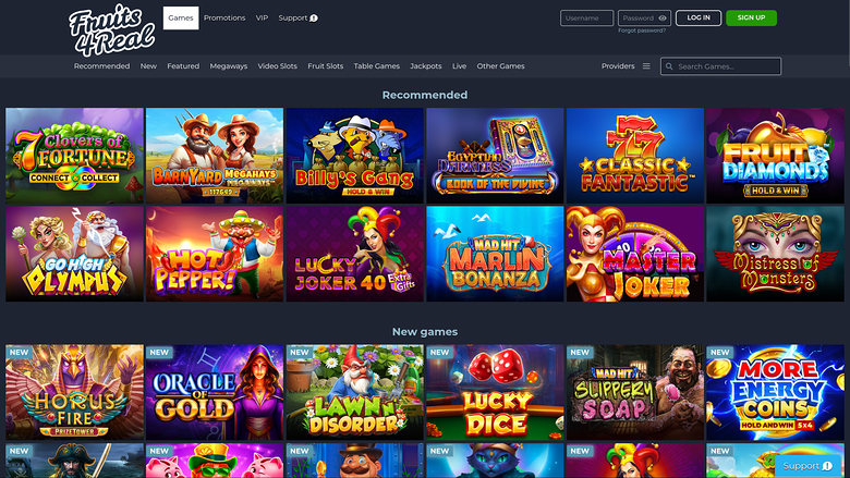 Fruits 4 Real Casino — Games lobby