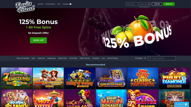 Fruits 4 Real Casino — Homepage