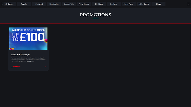 Fruity Wins Casino — Promotions page