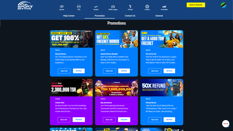 Gal Sport Betting Casino — Promotions page
