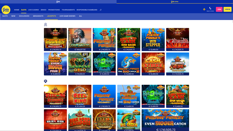 Gala Bingo — Jackpot games