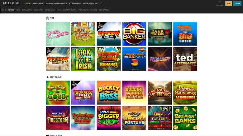 Gala Casino — Games lobby