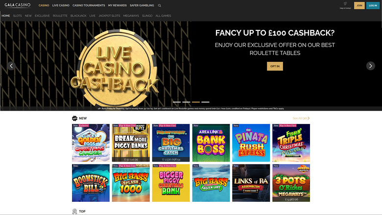 Gala Casino — Homepage