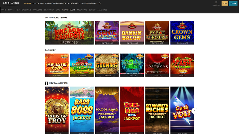 Gala Casino — Jackpot games