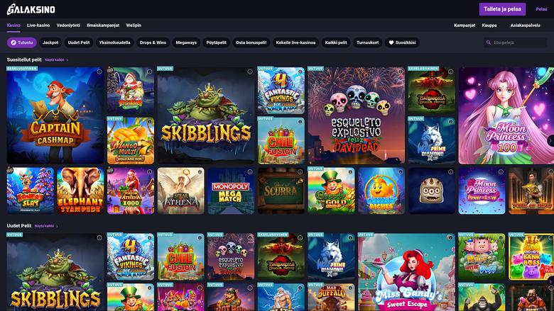 Galaksino Casino — Games lobby