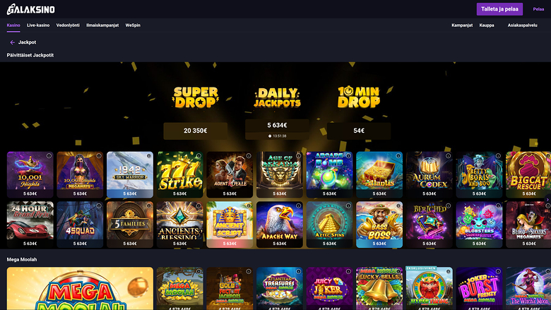 Galaksino Casino — Jackpot games