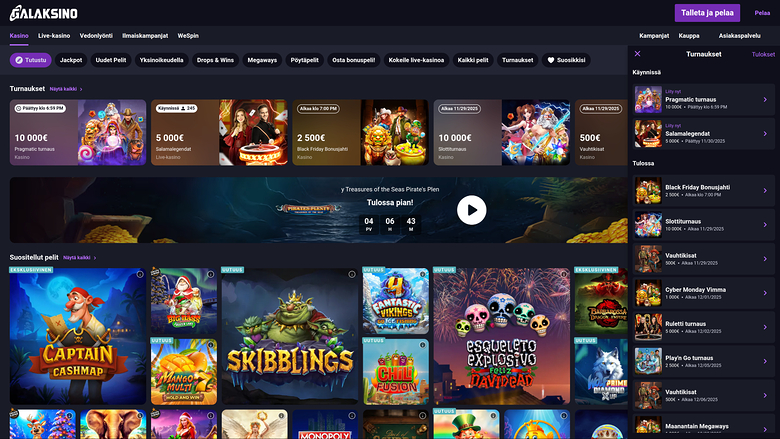 Galaksino Casino — Tournaments