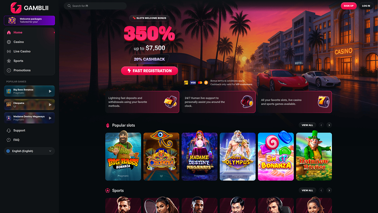 Gamblii Casino — Homepage