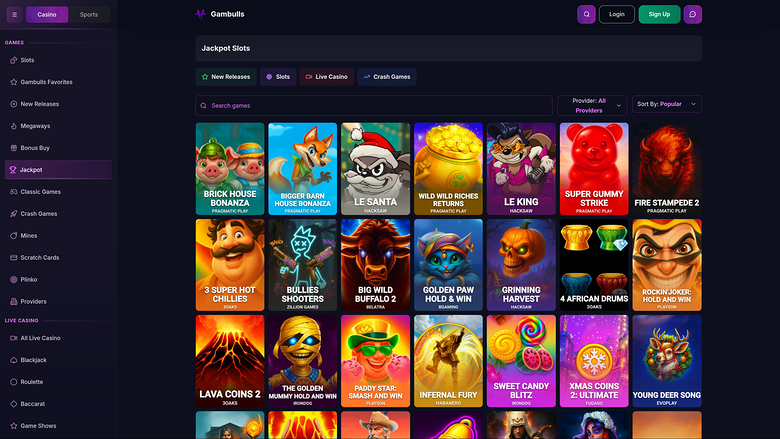 Gambulls — Jackpot games