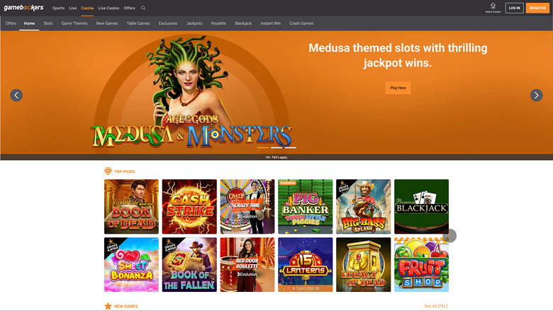 Gamebookers — Homepage