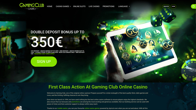 Gaming Club Casino — Homepage