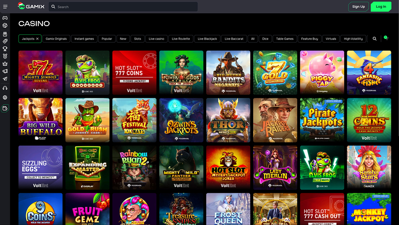 Gamix Casino — Jackpot games