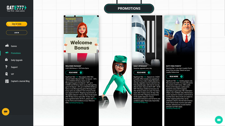 Gate 777 Casino — Promotions page