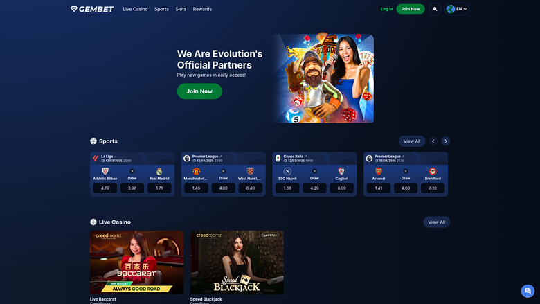 GemBet — Homepage