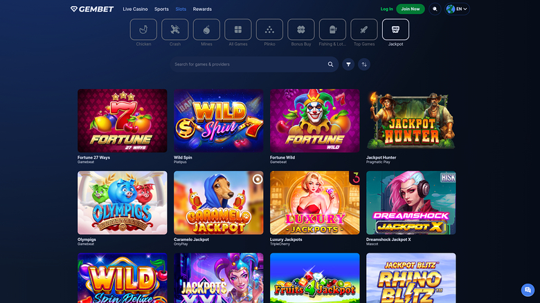 GemBet — Jackpot games