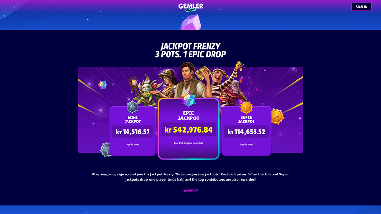Gemler — Jackpot games