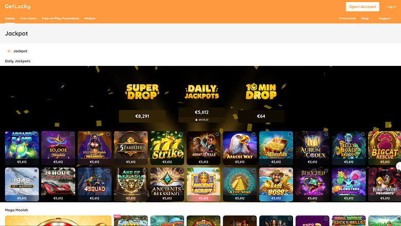 Get Lucky Casino — Jackpot games