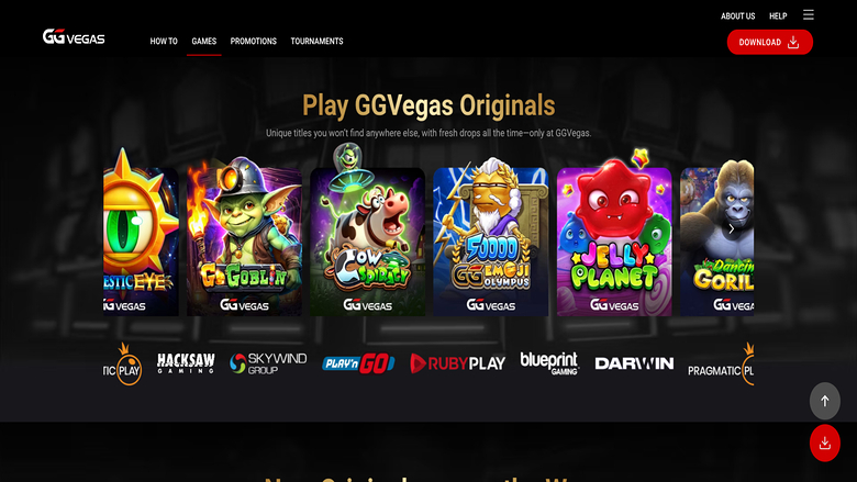 GGVegas Casino — Games lobby