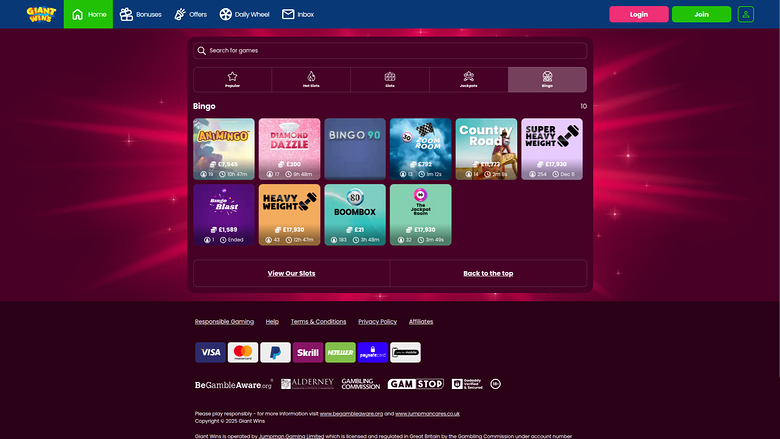Giant Wins Casino — Bingo