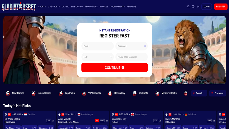 Gladiatorsbet Casino — Homepage
