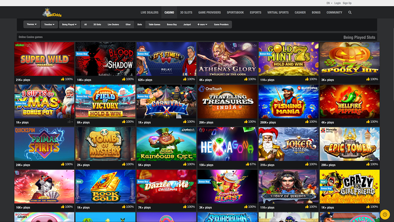 God Odds — Games lobby