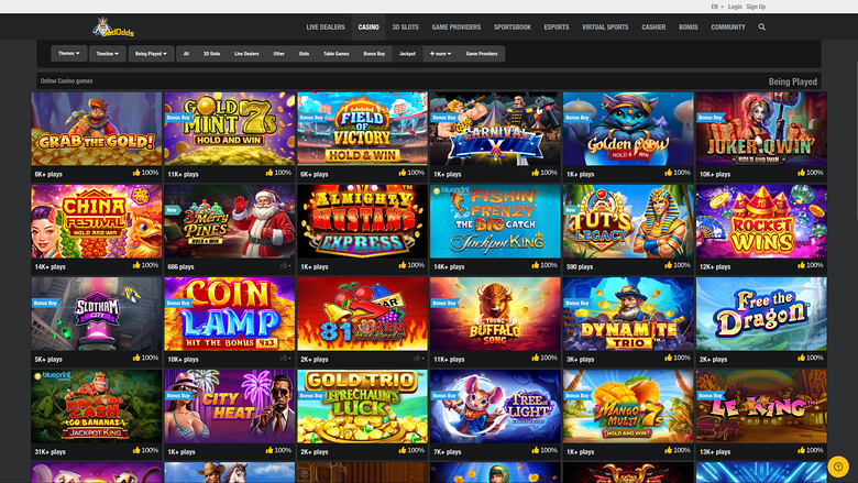 God Odds — Jackpot games