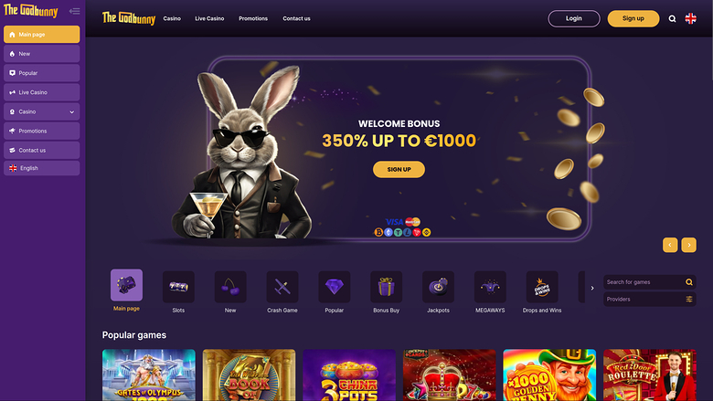 GodBunny Casino — Homepage