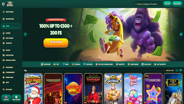 GoKong Casino — Homepage