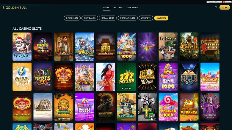 Golden Bull Casino — Games lobby