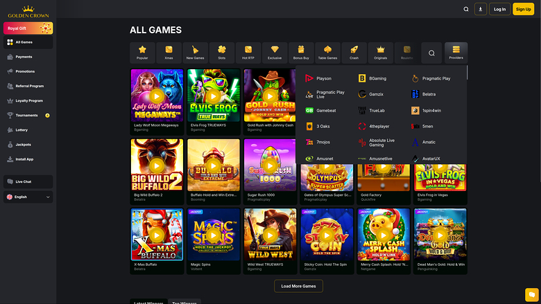 Golden Crown Casino — Games by studio