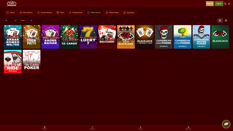 Golden Euro Casino — Games lobby